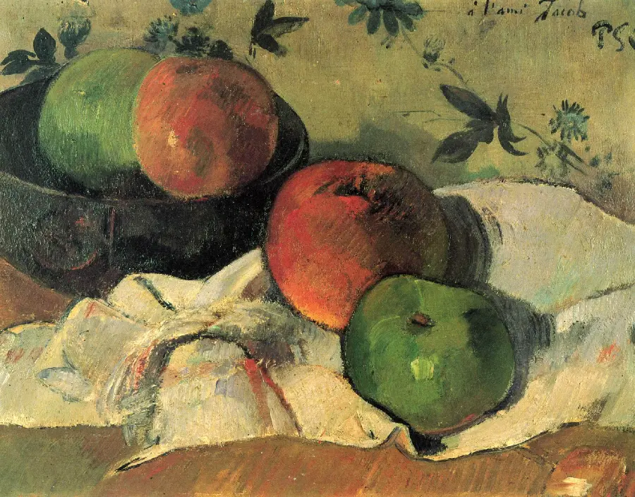 عکس پروفایل از نقاشی های پل سزان کشیده شده از میوه ها