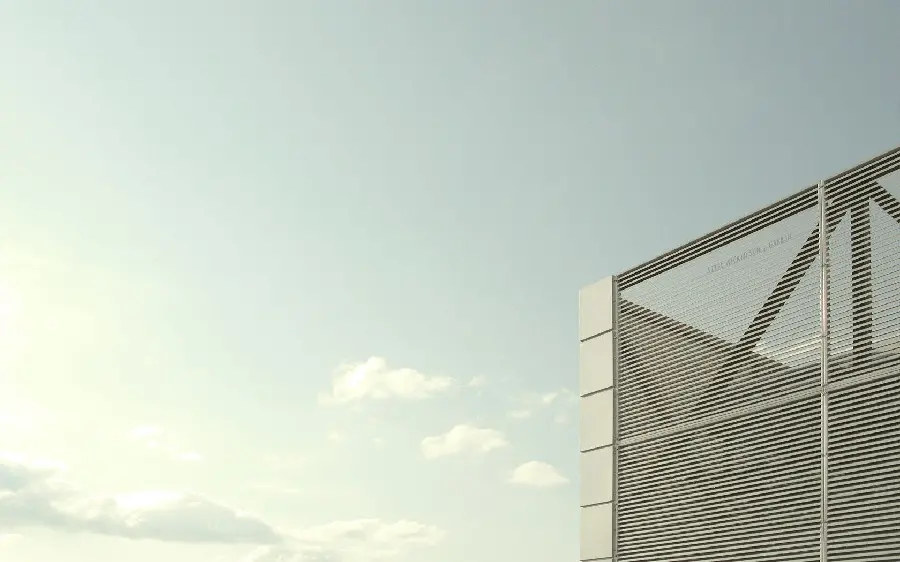 تصویر از نمای فلزی ساختمان مینیمالیستی فول اچ دی