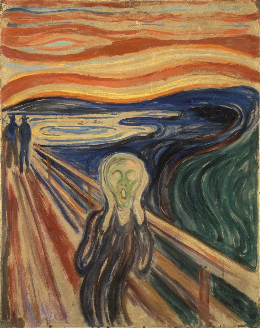 نقاشی جیغ از معروف ترین آثار ادوارد مونک 