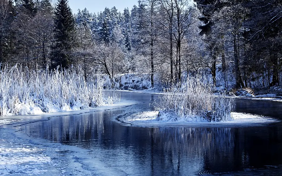 با کیفیت ترین عکس طبیعت زیبای زمستان برای چاپ تابلو مدرن 