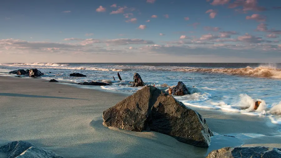 طبیعت ساحل شنی دریا خاص و تماشایی با کیفیت اچ دی HD 