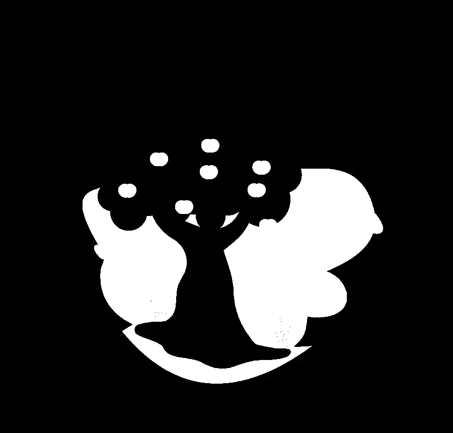 دانلود عکس رایگان و با کیفیت درخت سیب سیاه و سفید مخصوص لوگو 
