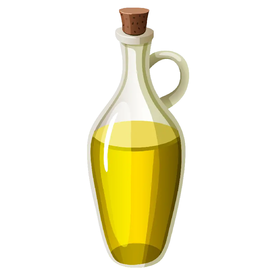 عکس کارتونی بطری شیشه ای روغن زیتون در فرمت پی ان جی