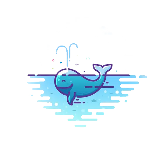 دانلود عکس دیجیتالی کامپیوتری نهنگ با فرمت PNG مخصوص لوگو 
