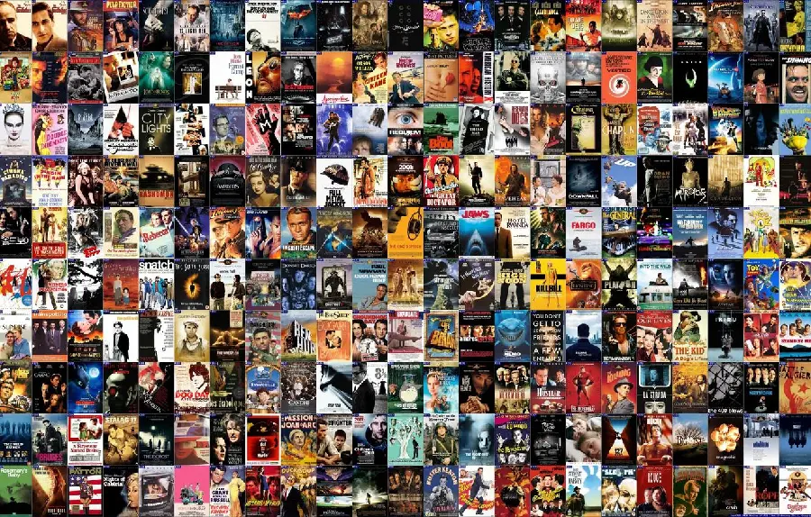 تصویر 230 پوستر سینمایی های معروف سراسر جهان در یک قاب 