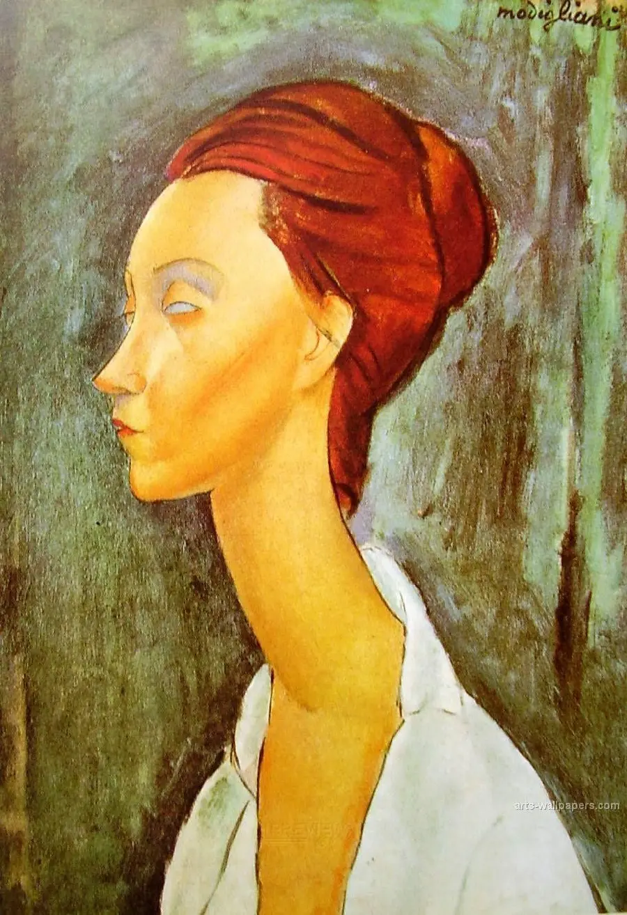پرتره لونیا زشوفسکا اثر آمادئو مودیلیانی Amadeo Modigliani