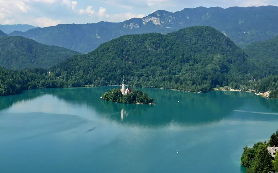 قشنگ ترین عکس پروفایل طرح دریاچه وسیع و پهناور در دل جنگل های اروپایی 