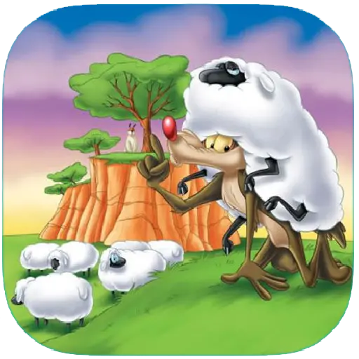 نقاشی گرگ و گوسفند در انیمیشن میگ میگ با فرمت پی ان جی PNG