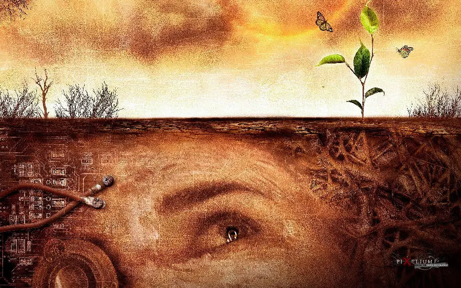 تصویر زمینه هنر سورئالیسم یک اثر بصری جذاب و تفکر برانگیز