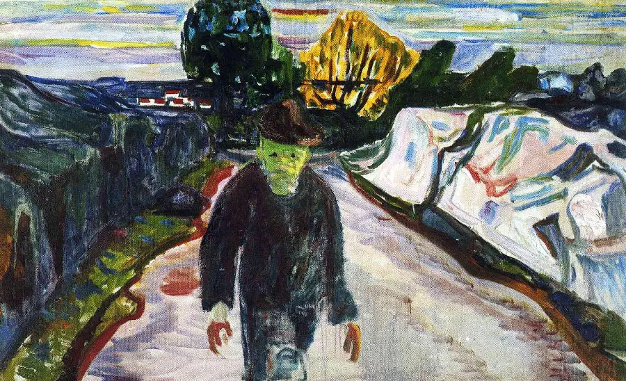 عکس از نقاشی مشهور ادوارد مونک به نام قاتل