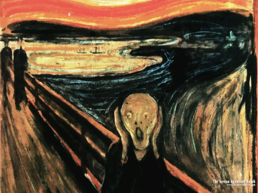 عکس تابلو نقاشی the scream اثر مشهور ادوارد مونک