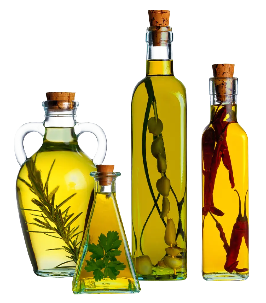 زیباترین عکس PNG بطری های شیشه ای روغن زیتون با کیفیت عالی