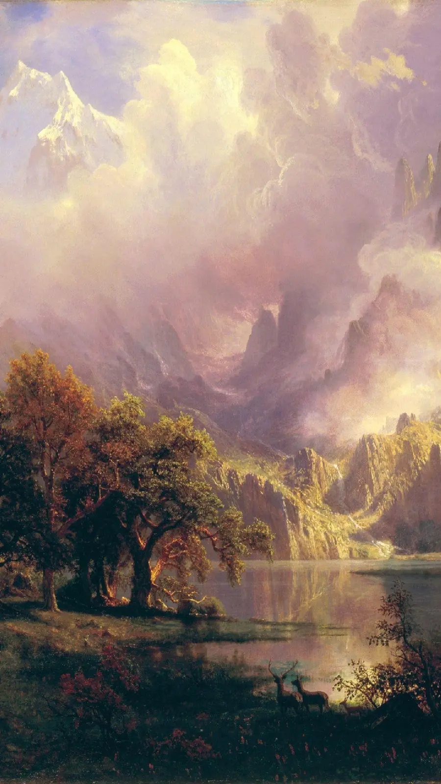 عکس زمینه جالب و دیدنی نقاشی کلاسیک منظره خارق العاده طبیعت برای آیفون