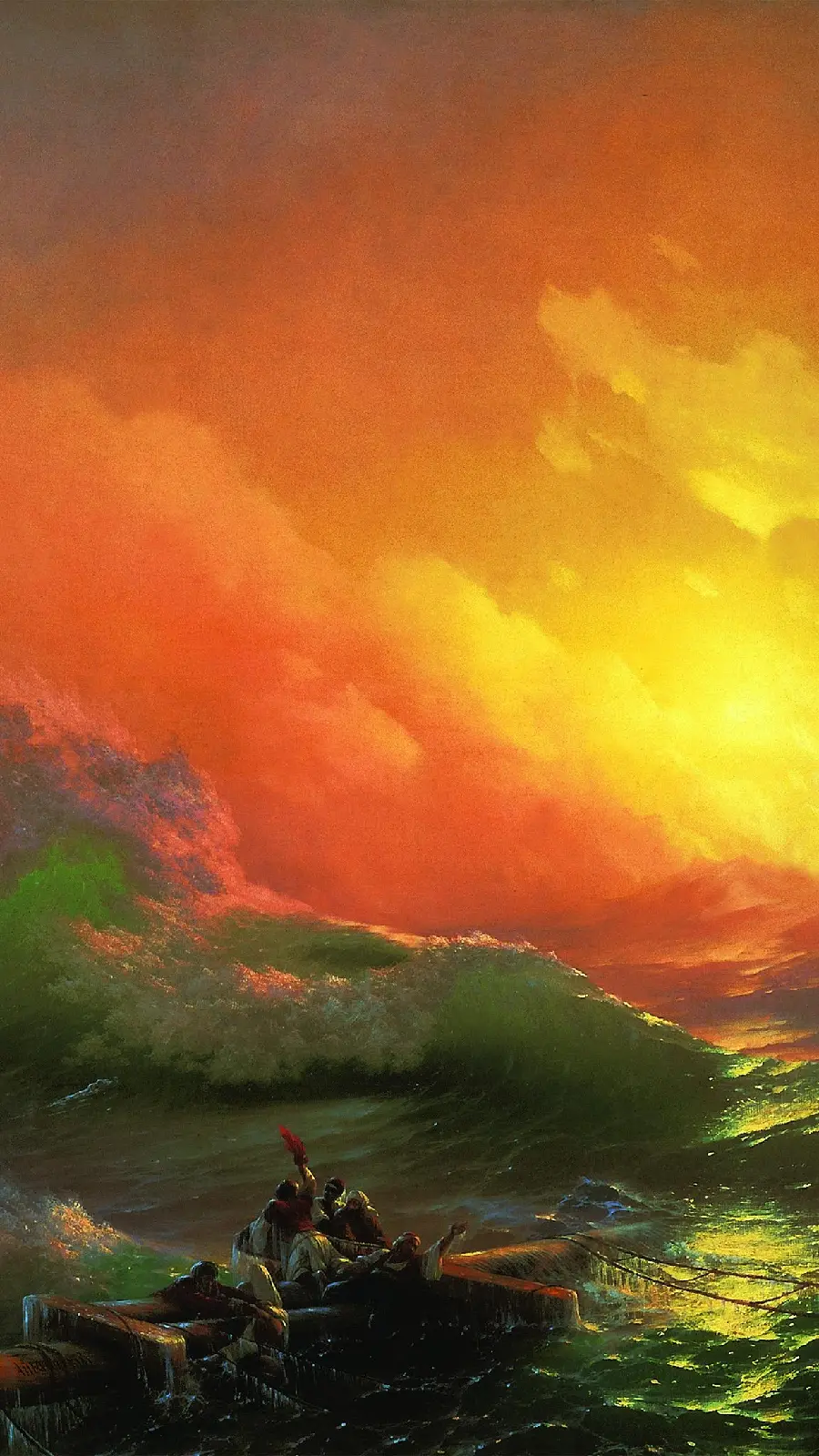 خوشگل ترین نقاشی کلاسیک منظره غروب آفتاب برای گوشی های آیفون