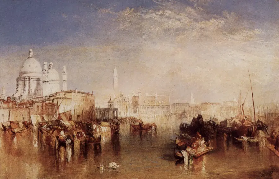 تصویر زمینه ساده و هنری از نقاشی هنرمند بزرگ انگلیسی به نام ویلیام ترنر