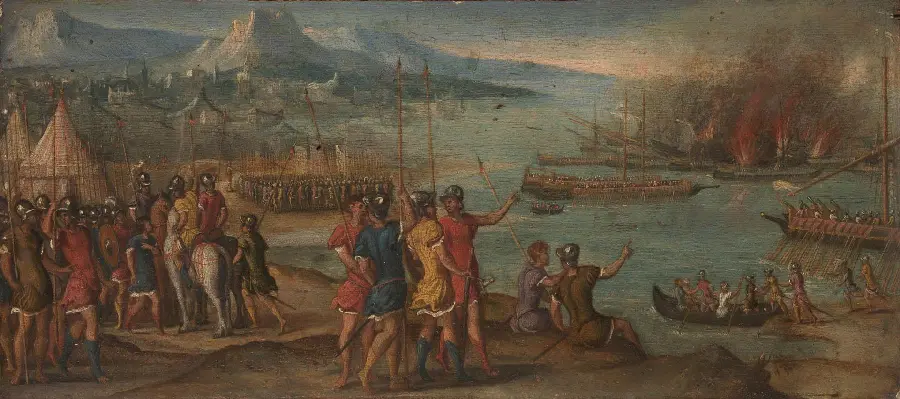 نقاشی ایتالیایی دریایی دوران رنسانس اثر هنری کلاسیک