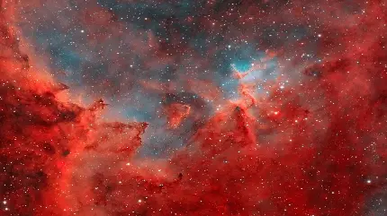 تصویر زمینه کامپیوتر سحابی سرخ برای اثبات طبیعت گسترده