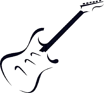 طرح و مدل ساده تتو یا تاتو شکل گیتار برای نوازندگان 