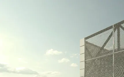 تصویر از نمای فلزی ساختمان مینیمالیستی فول اچ دی