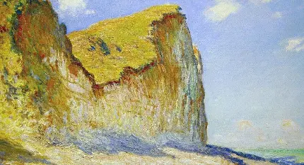 نقاشی صخره های نزدیک Fécamp (1881) |  هنرکلود مونه سبک امپرسیونیسم