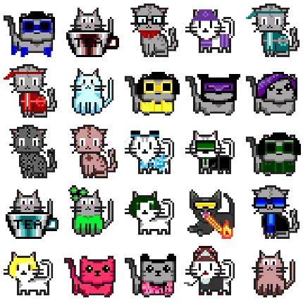 نقاشی دیجیتالی و کامپیوتری مجموعه گربه های کیوت و بامزه 