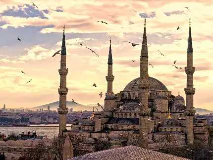 عکس زمینه استانبول The Blue Mosque با معماری منحصر به فرد