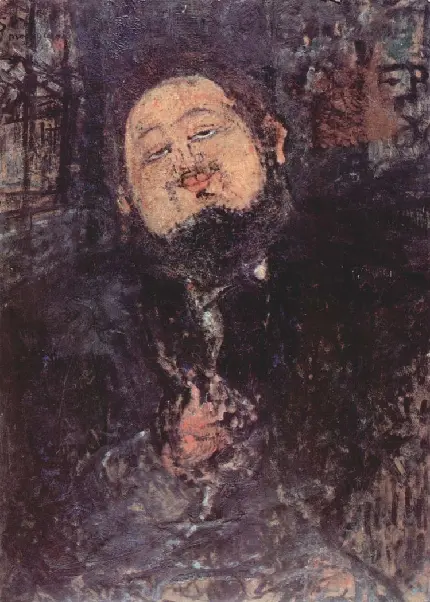  Portrait of Diego Rivera 1914 اثر Amedeo Modigliani نقاش و دیوارنگار نامی مکزیکی و یکی از هنرمندان بزرگ قرن بیستم