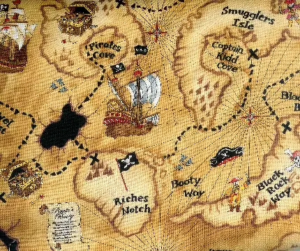 دانلود عکس استوک نقشه گنج واقعی دزدان دریایی مخصوص چاپ 