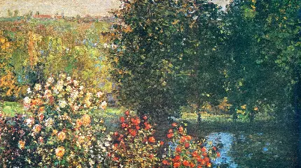 موزه باربرینی |  کلود مونه بوته های رز در باغ در مونتگرون Pai Monet 1840-1926 
