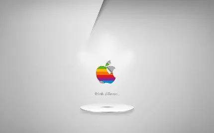 عکس زمینه ساده طرح گرافیکی و رنگارنگ سیب اپل apple 