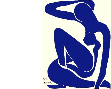 اثر Blue Nude blue figur Spring 1952 از Henri Matisse