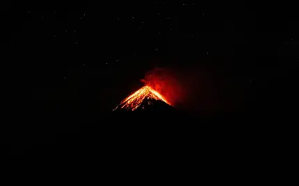 عکس پروفایل کوه آتشفشان با زمینه مشکی مخصوص تلگرام و واتساپ
