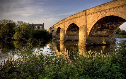 والپیپر زیبا از پل Swarkestone در انگلستان برای دسکتاپ ویندوز
