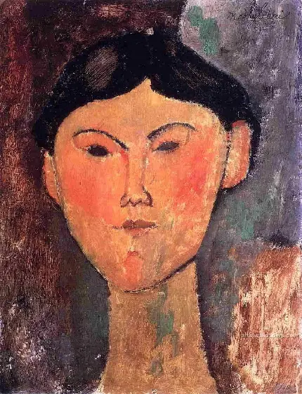 Beatrice Hastings in 1915 اثر Amedeo Modigliani سبک اکسپرسیونیسم