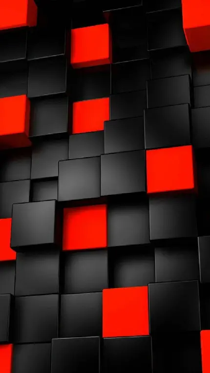 بهترین والپیپر بلوک های قرمز و سیاه مناسب برای محیط آیفون