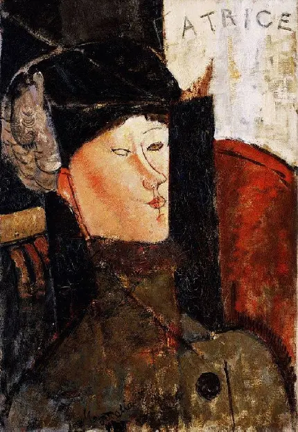 نقاشی بئاتریس هستینگز نقاش مدرنیست ایتالیایی اثر Amedeo Modigliani 1915