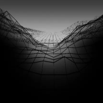 پس زمینه هندسی چندضلعی سیاه و سفید wireframe 3D سه بعدی
