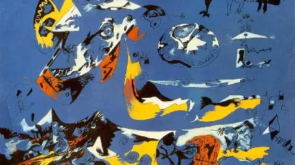 نقاشی جکسون پولاک - آبی - موبی دیک (1943) نقاش آمریکایی