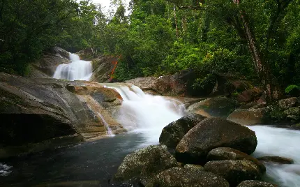 دانلود عکس پروفایل آبشار در جنگل با کیفیت مناسب 