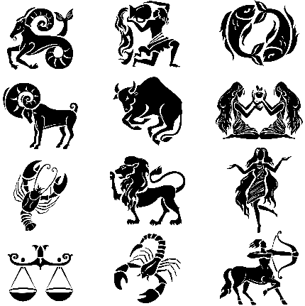 PNG پربازدید خالکوبی طرح نماد ماه های تولد برای شابلون تتو