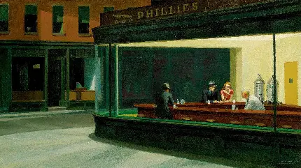 تصویر زمینه مدل نقاشی رنگ روغن خارجی کافه از نمای بیرون