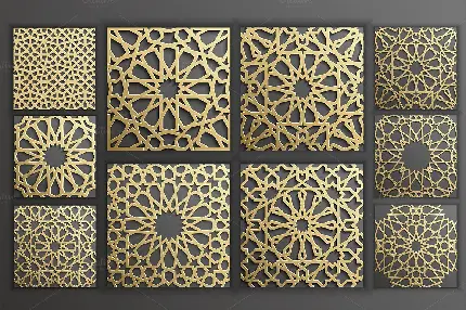 مجموعه پترن های خوشگل اسلامی برای طراحی و حکاکی روی چوب  
