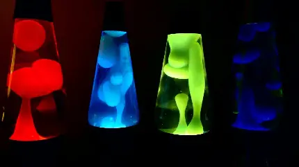دانلود تصویر لامپ های گدازه ای در رنگ های گوناگون 