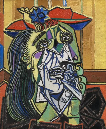 عکس نقاشی پیکاسو به نام زن گریان خلق شده در سال 1937
