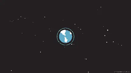 Background ویژه دسکتاپ با طرح کره زمین در فضا مینیمالیستی
