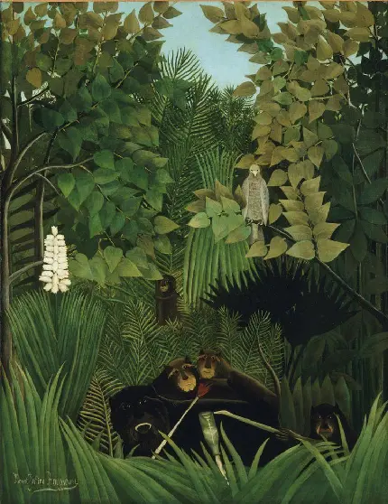 تصویر نقاشی جنگل راز شاهکار هنری آنری روسو نقاش فرانسوی 