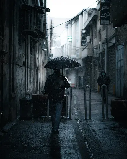 دانلود تصویر پروفایل گنگ و خفن چتر در هوای بارانی 