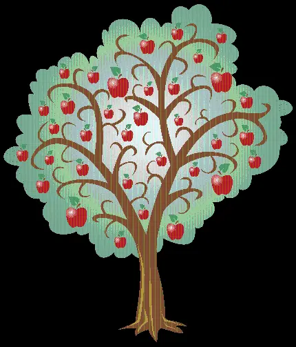 عکس درخت سیب پی ان جی png و دوربری شده رایگان و ترانسپرنت