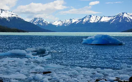 دانلود عکس اچ دی HD طبیعت زمستانی و برفی و یخی با افکت آبی 