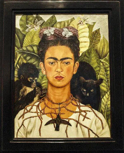 نقاشی فریدا کالو گردنبند خار پرتره مکزیکی رئالیسم جادویی 